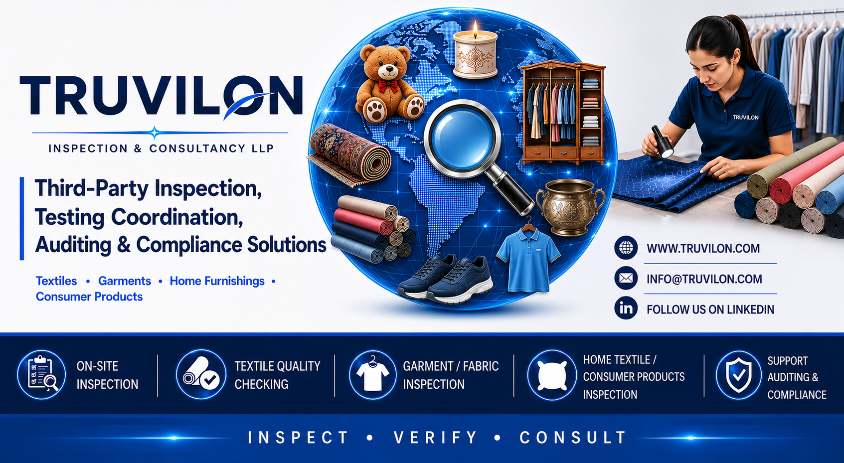 TRUVILON Banner — Third-Party Inspection, Testing Coordination, Auditing & Compliance